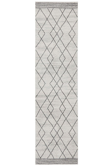 Gina Paradise Grey Modern Hallway Runner Rug